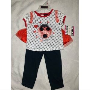 3/$10 Infant lady bug 2 piece outfit